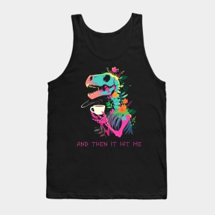 Funny Skeleton Dinosaur Costume Goth Men Women Halloween Tank Top